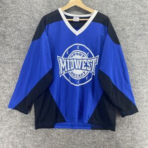 Tour Activewear Hoodie Men M Medium Blue V-Neck Long Sleeve Hockey Midwest